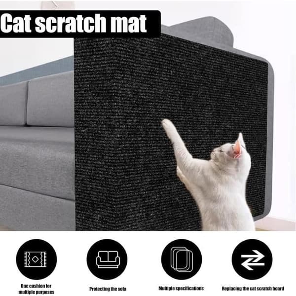 Multifunksjonell Klorematte for Katter, 40 cm * 200 cm Selvklebende Erstatnings Klorematte