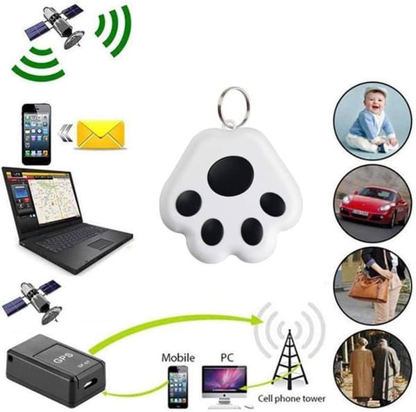 Bærbar Bluetooth Anti-Lost Locator Tracker, Bluetooth GPS Pet Tracker (Sort)