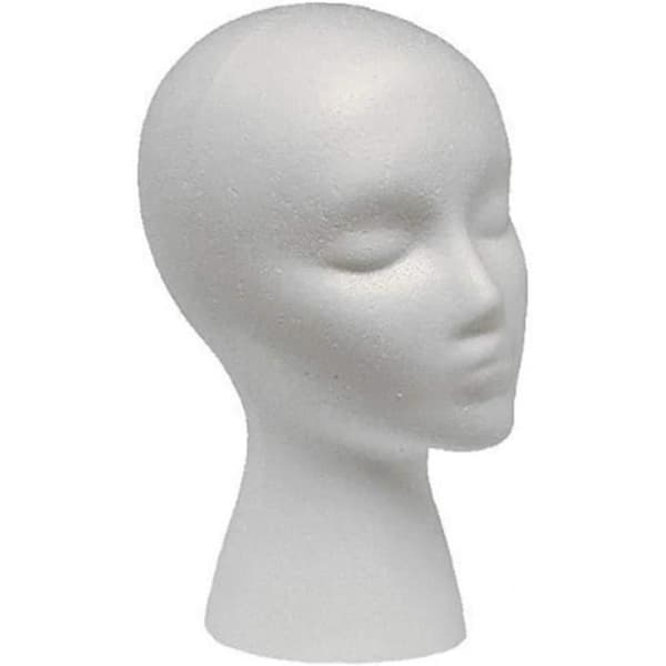 Polystyrenhode, Styrofoam-hode, Skumhode, Stylinghode, Mannekeng, Mannequinhode, Parykkhode