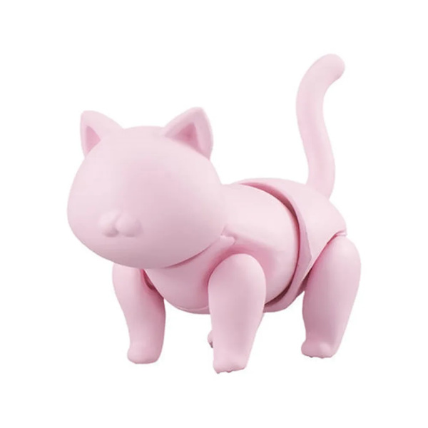 6 cm ny Original docka 7 leder Kattdocka leksak Kan äta fisk katt Lovely Pet shop djur actionfigur små dockleksaker C