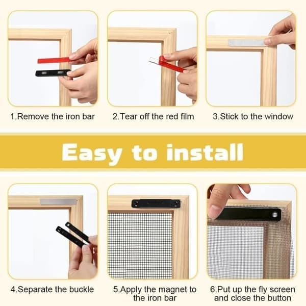 8 stk. magnetiske vindusskjermklips for vindusskjermfester
