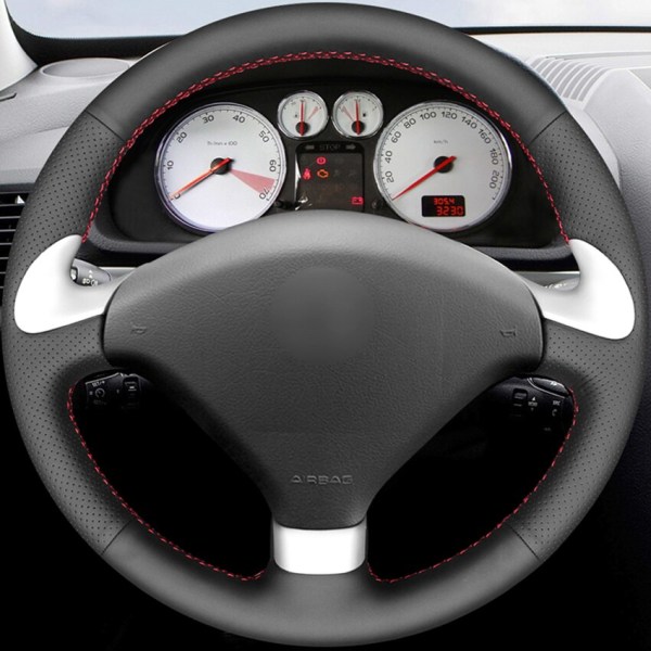 Svart PU konstläder Handsydd cover till Peugeot 307 CC 2004-2009 307 SW 2004-2009 407 407 SW 2004-2009