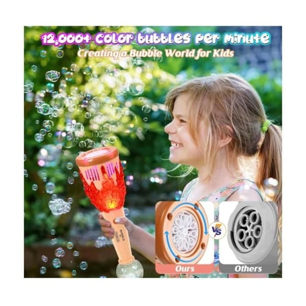Bubble Machine - sh - Olympisk Fackla - 12000 Bubblor/Min - Integrerade LED - Läckagesäker
