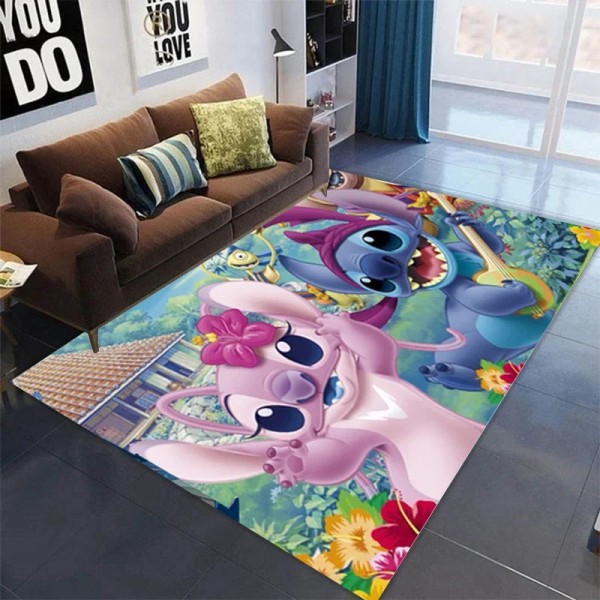 Stitch Disney Matta Ny printed Vardagsrum Sovrumsmatta Kreativ Tecknad Anti-halk Barn Krypmatta Heminredning STITCH-1 50X80cm