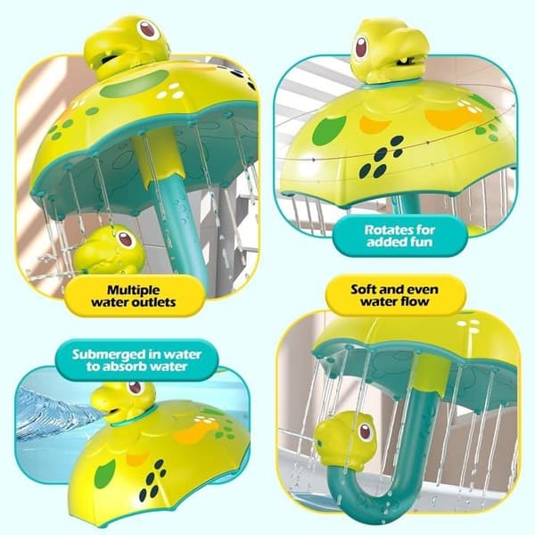 Baby Badelegetøj, Dinosaur Badelegetøj med Vandfaldseffekt, Vandspreder, Badelegetøj til Småbørn i Alderen 1+