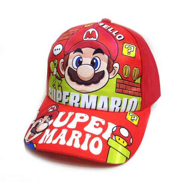 16 färger Super Marios Bros Cartoon Hat Luigi Broderi Anime Figur Kringutrustning Baseballkeps Cap Solskydd barn Presenter E12 48CM-54CM