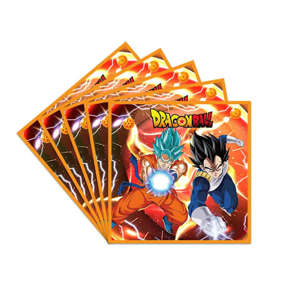 Dragon Ball Z Födelsedagsfest Dekoration Kopp Tallrik Servetter Baby Shower Son Goku Folie Ballonger Bakgrund Leksak Event Presentmaterial BPQZ-55PCS