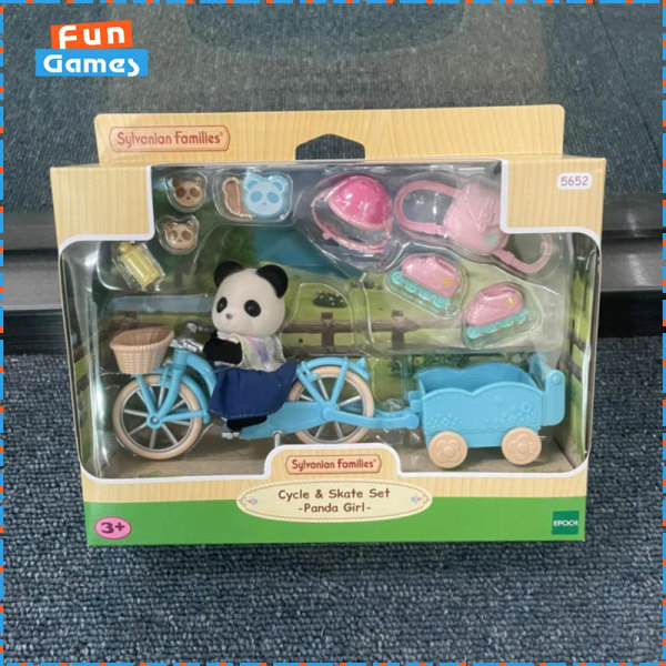 Sylvanian Familjer Anime Tjejfigurer söta plyschar Dagisserie Pvc Rumsdekoration Julklapp till barnleksaker B with box