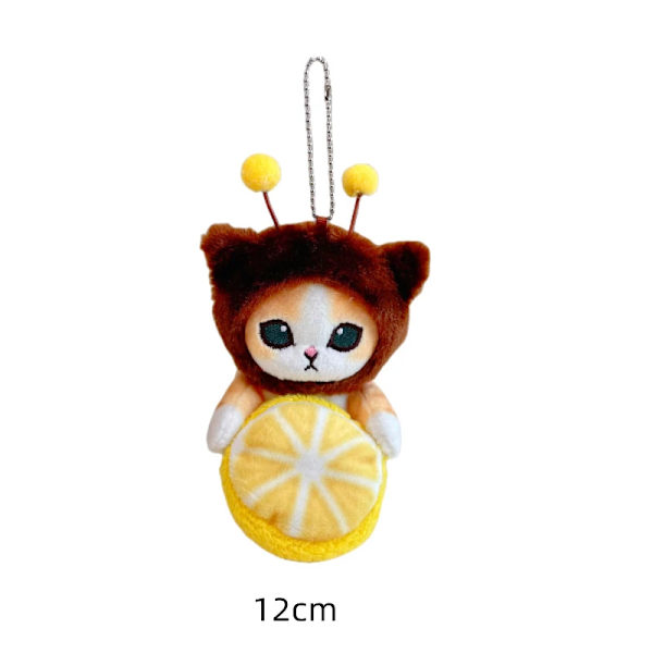 Kawaii Mofusand Anime Hobby Tempura Fried Räkor Haj Katt Tecknad Söt plysch docka hängsmycke väska hänge present till flickvän Q4