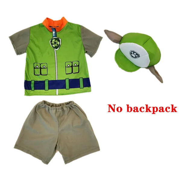 Paw Patrol Kreativ tecknad kostym Barn Cosplay Scenframträdande Outfit Dräkter Halloween Klä upp Pojke Flicka Födelsedagspresent F Short sleeve 2PCS S 105-115cm