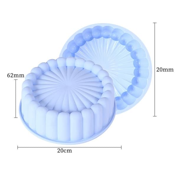 Tums Non-Stick Silikon Rund Kakform för Bakning