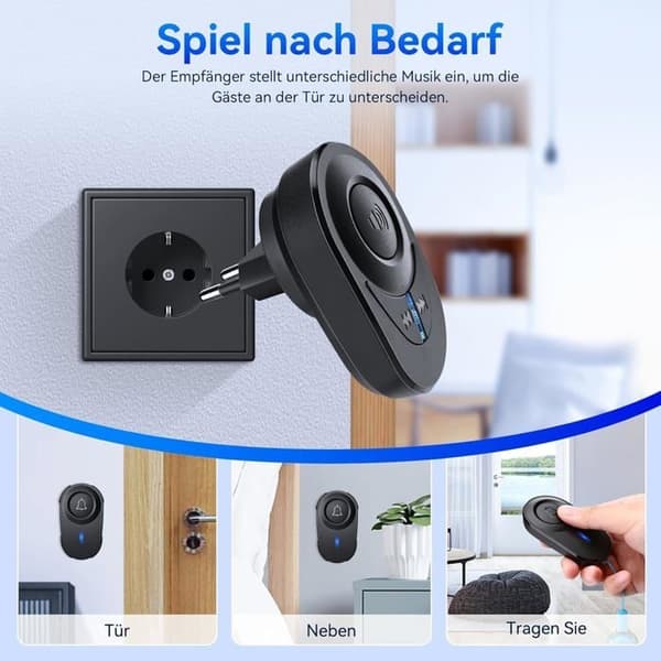 Langaton ovikello kaukosäätimellä