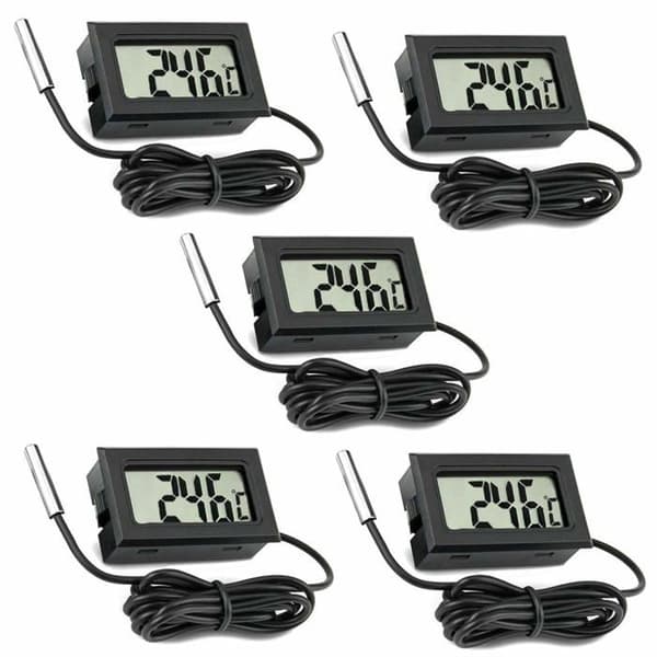 Digital LCD-termometer med extern sond för bil, kylskåp, frys, akvarium