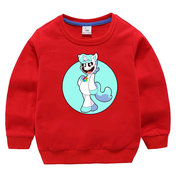 Leende Critters Sweatshirts Barn Tecknad Game Print Toppar Barn Casual Sportig Långärmad Topp Barn Höst Vinterkläder BB191 100