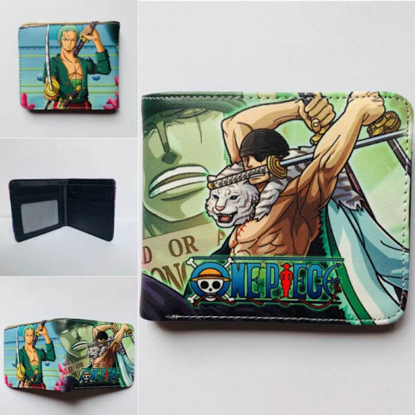 One Piece Plånbok Luffy Coin Money Clips Roronoa Zoro Handväska Söt tecknad figur Print Korthållare Piccolo Accessoeris Pojkar Presenter One piece-1
