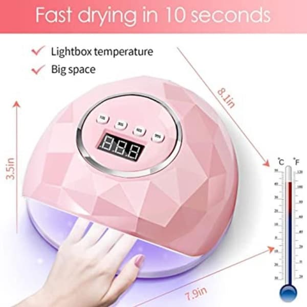 SPECOOL 86W UV LED Gel Nagellampa - 4 Inställningar - Automatisk Sensor