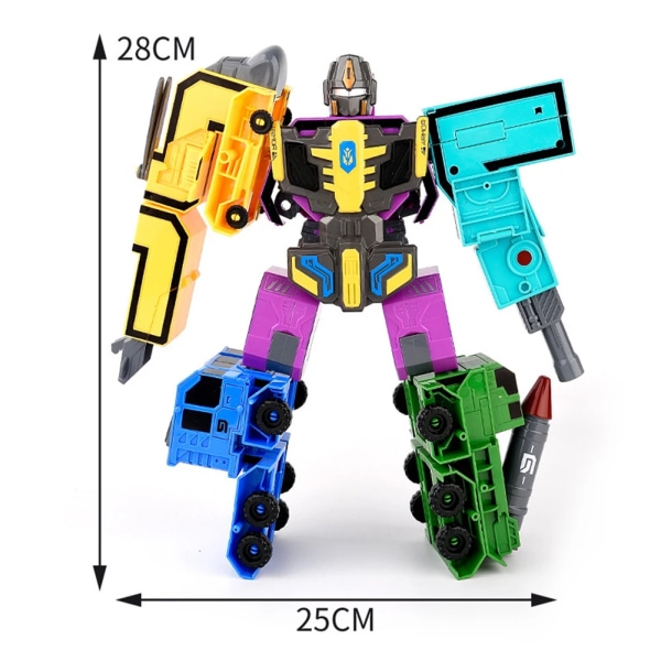 Transformation Robotleksak Odla kreativitet Blocks Montering av leksak Montering Pedagogiska block för barn Barn 7