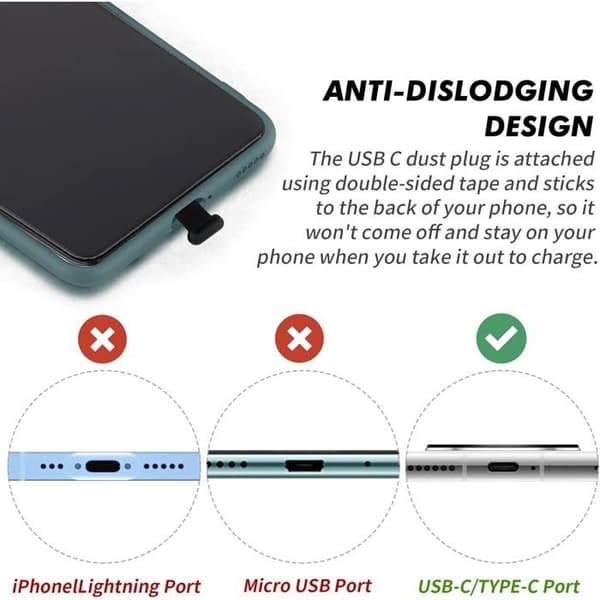 USB-C Støvpropper - Ulisem - Pakke med 3 - Silikone - Bjørneform