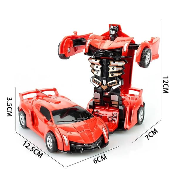 2023 Ny Stil Mini 2 I 1 Anime Transformationsrobot Model Kollisionsdeformationskøretøjer Legetøj til Drenge Børnegaver