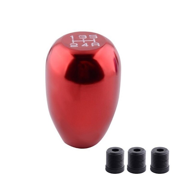 Universal Aluminium Racing 5-växlad bilväxelspak Manuell byte Växelspaksknopp Växelspaksknopp-röd Red