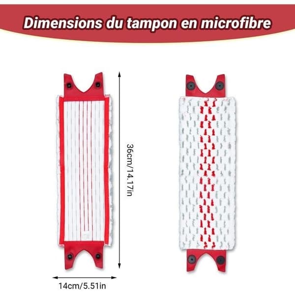 Udskiftningsmikrofiberpude, mikrofiber flade moppehoveder til Vileda Ultramax 4 i 1 spraymoppe erstatning, moppe