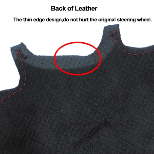 (Svart tråd) Cover för bil för Subaru Forester 2005 - 2007 Outback Legacy 2005 - 2007 Fläta på ratten Volant 2006 Black Thread