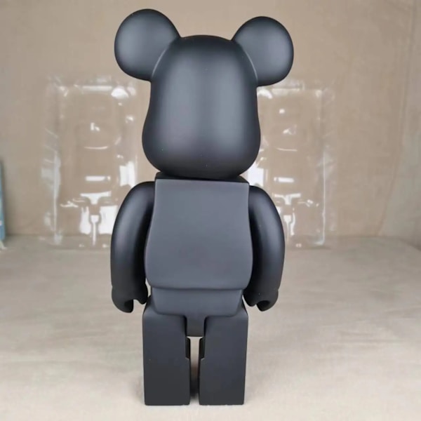 400 % högkvalitativ svart vit björntegel DIY-montering 28 cm Galaxy Painting Bear 3D-modell Mini Brick Figurleksaker WHITE