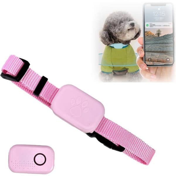 GPS Katte Tracker, Ideel til Små og Mellemstore Hunde og Katte, til Apple Find (Kompatibel med iOS/Android), Ros HUNTING
