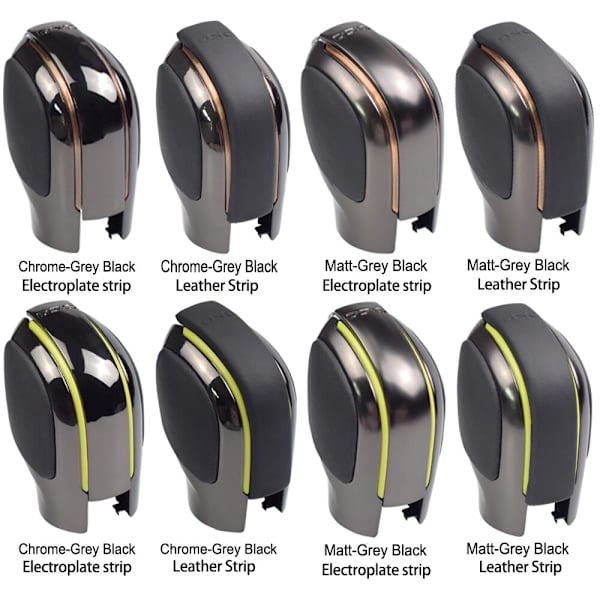 Krom Matt cap COVER ABS Växelspaksknopp Passar till Volkswagen VW Golf MK6 MK7 R GTI-Matt Grå-Guld 1 Matte Grey-Gold 1