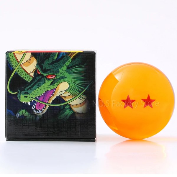 7,6 cm DBZ Crystal Ball Anime Figur 1 2 3 4 5 6 7 Star Shenron Wish Balls Cosplay rekvisita Samlarleksaker för skrivbordsdekoration 2 Star no box