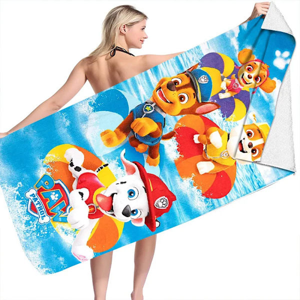 Anime Paw Patrol Strandhandduk Tecknad Chase Sommarhanddukar Badrum Badhandduk Simma Julhanddukar Resor Strandhandduk Snabbtork STJ-24-4 70x150 Fine fibres