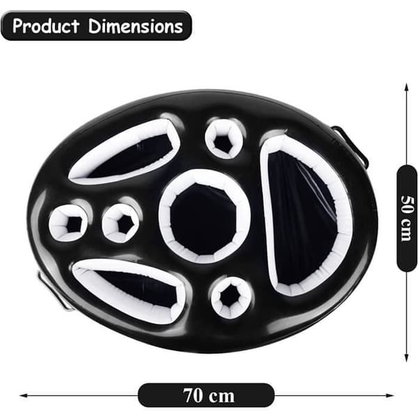 (Sort) Oppustelig kopholder - Uspecificeret - Uspecificeret - PVC - Sort - Rund Black