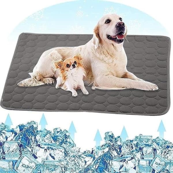 (Grå) Kjølematte - Hund - 50x60cm - Grå - Slitesterk - Vaskbar Gray