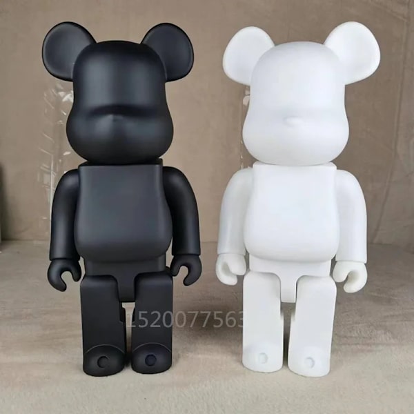 400 % högkvalitativ svart vit björntegel DIY-montering 28 cm Galaxy Painting Bear 3D-modell Mini Brick Figurleksaker green