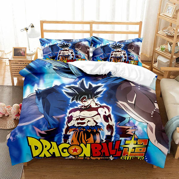 Dragon Ball Z Cover SET Anime Figur Son Goku Printed Sängkläder Säng Spead Barn Sovrum Säng Cover Sängkläder Set 6 EU 140x200cm 2pcs