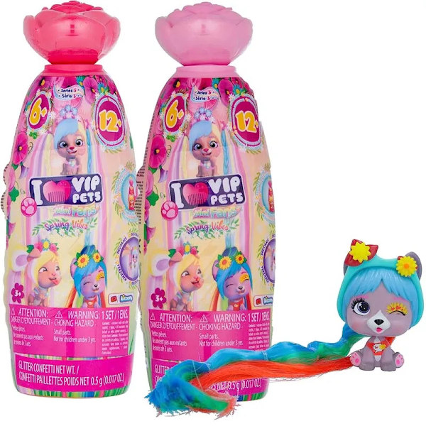 Original I Love VIP Pets Pet Mini Fan Series Mini Fan Presenter för barn C Randomly three