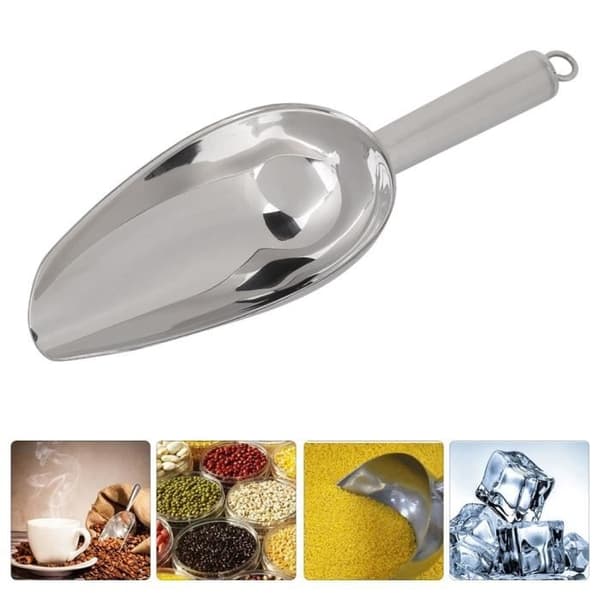 (Rustfritt stål) Matskje - Lanqi - Rustfritt stål - 8 oz - Ergonomisk - Multifunksjonell Stainless steel