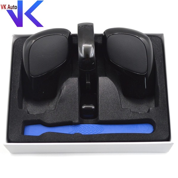 För VW Golf 6 7 R GTI Passat B7 B8 CC R20 Jetta MK6 GLI Krom Matt Med Kolfiber Växlingsknopp Växelns cover DSG Logo-set 5 set 5