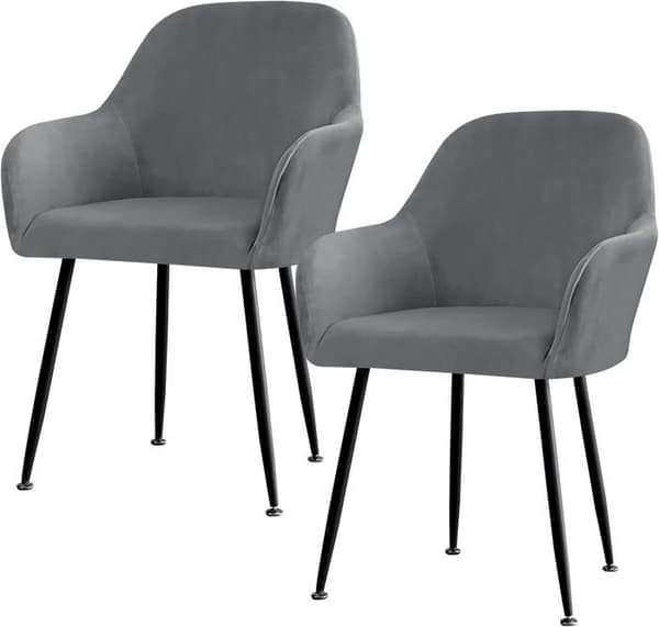 Stretbara Stolsöverdrag, Elastiska Stolsöverdrag med Armstöd, Avtagbart Stolsöverdrag (Grå)