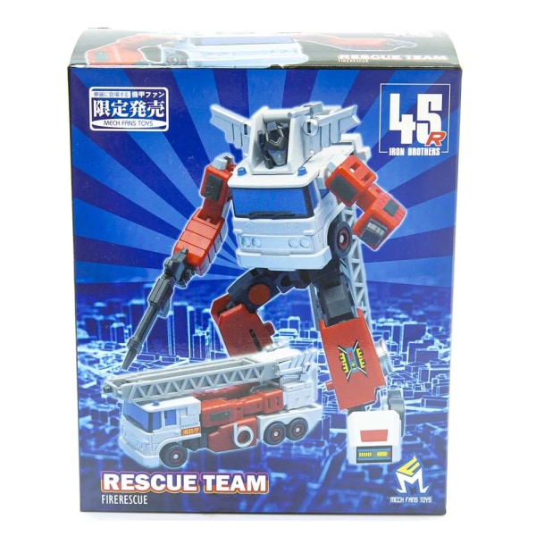 Nya MechFans Toys MF-45 Fire Engine Inferno MF-46 Crane Grapple MF-45R Fire Rescue mini MFT Action Figur i lager MF-45