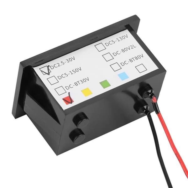 HURRISE DC Voltmeter 1 stk Digital 0.56″ LED-display Vanntett Voltmeter DC Voltmeter Panelmeter (2.5-30V, Grønn)