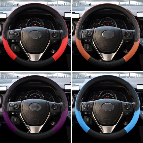 (Lila)PU läder Car Styling Cover för Toyota Corolla Avensis Yaris Rav4 Hilux Auris 2013 2014 2015 Biltillbehör Purple