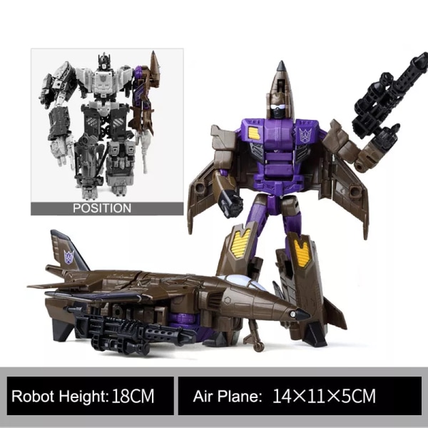 Haizhixing 5 IN 1 Transformation Bruticus 5IN1 Sets Flygplansbilar Tank Robotleksaker War Team TF Action Figure I lager B102 NO BOX