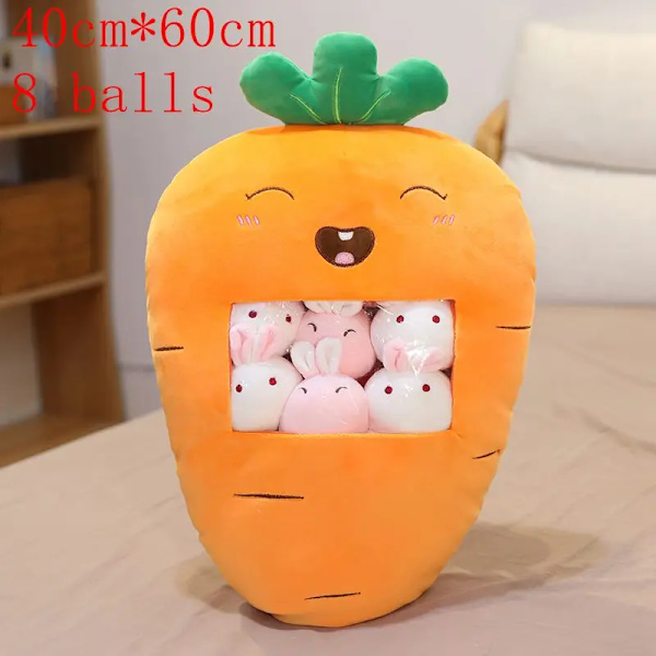 En plyschpåse Pudding Leksaker Cookie Balls Japansk animation Sumikko Gurashi Sakura Bunny Frukter Avokado Banan Godispåse Present style-37-carrot