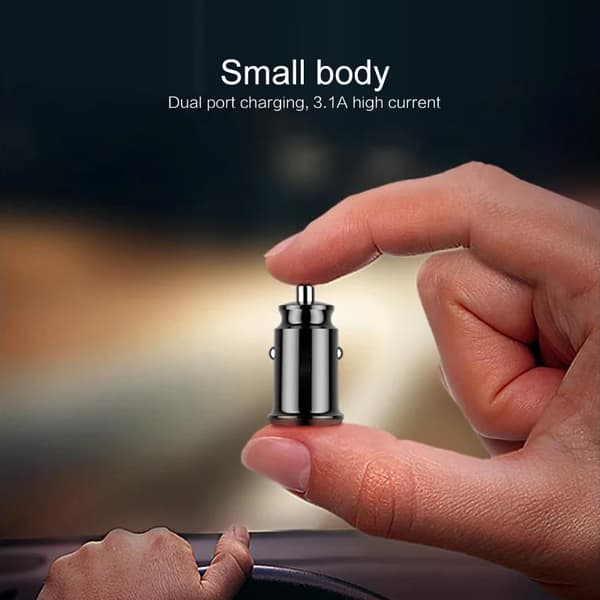 Minste Mini USB Billader Adapter 4.8A Bil Sigarettenner Socket Lader Dobbel USB Billader For IPhone Xiaomi Samsung