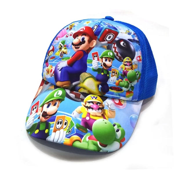 16 färger Super Marios Bros Cartoon Hat Luigi Broderi Anime Figur Kringutrustning Baseballkeps Cap Solskydd barn Presenter A01 48CM-54CM