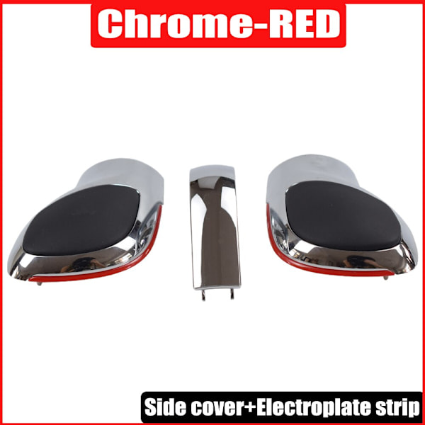 Krom Matt Cover DSG Cap RÖD ABS Växelspaksknopp Passar till Volkswagen VW Golf MK6 MK7 R GTI-Chrome Silver-Röd 1 Chrome Silver-Red 1