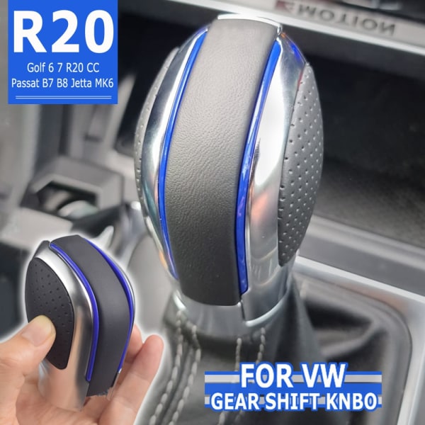 DSG Växelspaksknopp Krom Med Läder Växellåda Cover För VW Golf 6 7 R Passat B7 B8 CC R20 För Jetta MK6 GLI TIGUAN-Option 9 Option 9