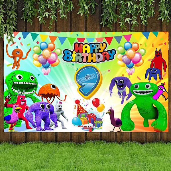 Garten of Banban Party Bakgrund Tecknad Affischmall Födelsedag Utomhus Människor Inga människor Plats Barn Födelsedagsfest Tillbehör Dekoration Garten of Banban-2 120x80cm