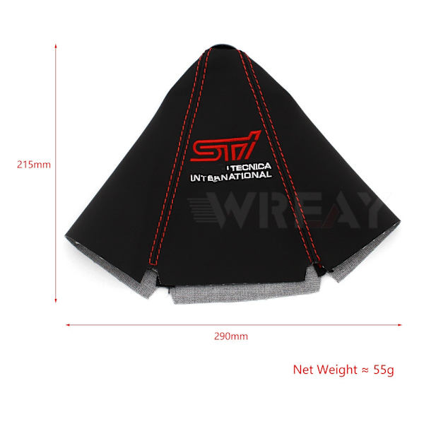 STI Style Universal Gear Shift Knop Cover Boot Krage Mjukt PU Leahter För Subaru WRX XT-